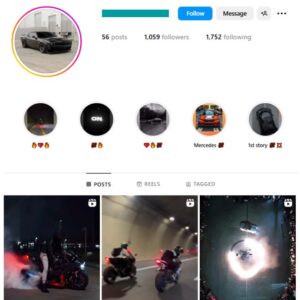 1K Bikes Cars Instagram Account for sale