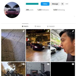 1K Exotic Cars Instagram Account for sale