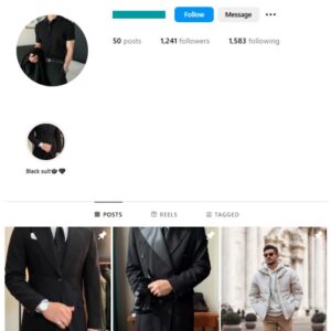 1K Fashion Male Model Instagram Account for sale