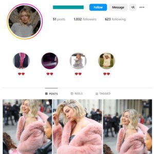 1K Gigi Hadid Model Instagram Account for sale