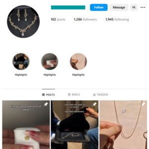 1K Girl's Jewelry Instagram Account for sale