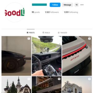 1K Luxury Lifestyle Cars Instagram Account for sale