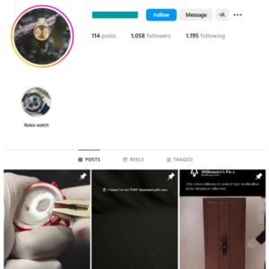 1K Luxury Watches Instagram Account for sale