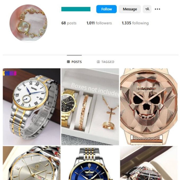 1K Luxury Watches Instagram Account for sale