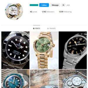 1K Luxury Watches Instagram Account for sale