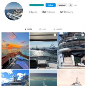 1K Mega Yachts Instagram Account for sale