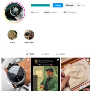 1K Premium Watches Instagram Account for sale
