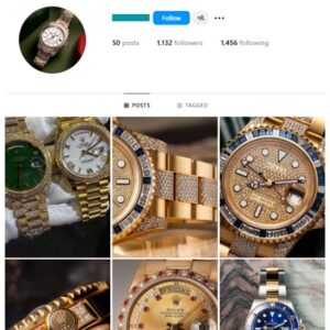 1K Premium Watches Instagram Account for sale