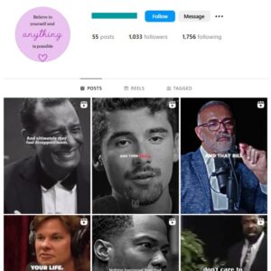 1K Success Motivation Instagram Account for sale