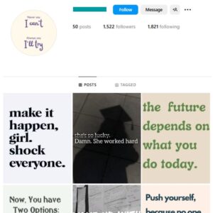 1K Success Quotes Instagram Account for sale