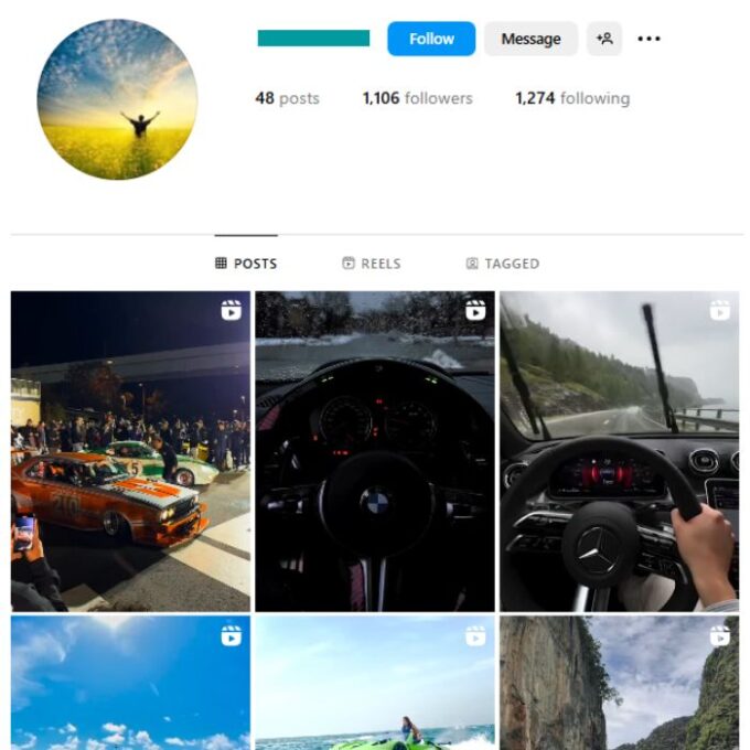 1K Travel Explore Instagram Account for sale