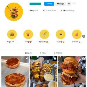 20K Fast Food Instagram Account for sale
