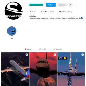 2K Aviation Airplanes Instagram Account for sale