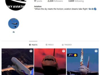 2K Aviation Airplanes Instagram Account for sale