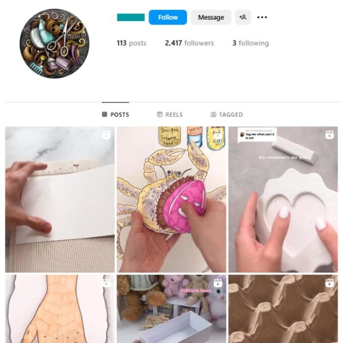 2K Handicraft DIY Instagram Account for sale