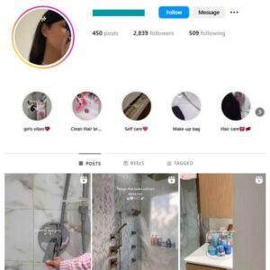 2K Selflove Skincare Instagram Account for sale