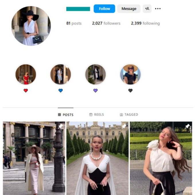 2K Women's Fashion Instagram Account for sale