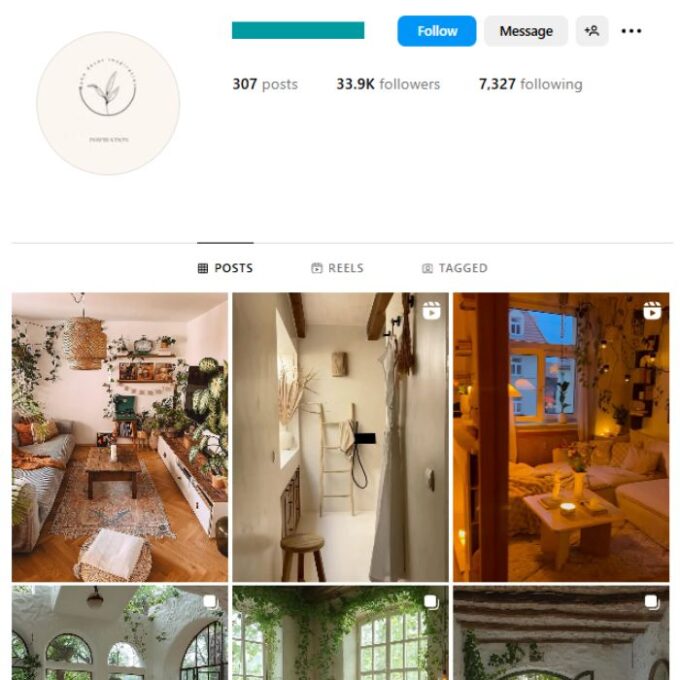 30K Home Decor Interior Instagram Account for sale