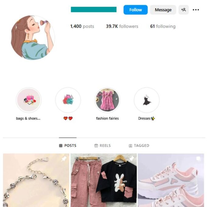 39K Fashion Jewelry Instagram Account for sale