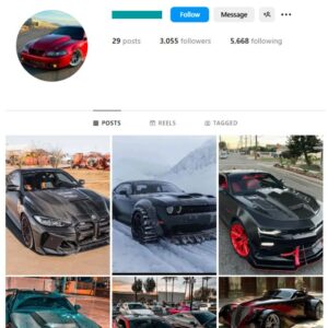 3K Automotive Cars Instagram Account for sale