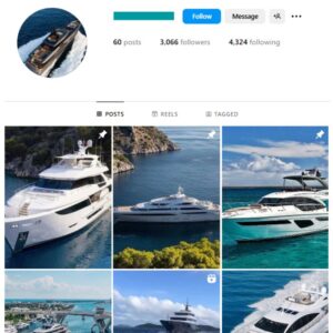 3K Luxury Yacht Instagram Account for sale