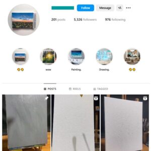 5K Canvas Paintings Instagram Account for sale
