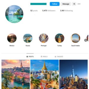 5K Travel Adventure Instagram Account for sale