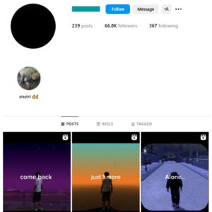 65K Music Lyrics Instagram Account for sale