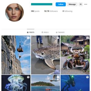 90K Artificial Intelligence Animals Instagram Account for sale