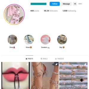 90K Eyelashes Makeup Instagram Account for sale