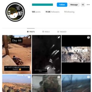 90K Wars Combat Footage Instagram Account for sale