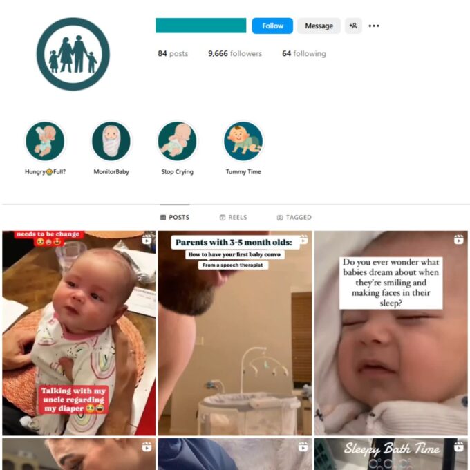 9K Baby Parenting Instagram Account for Sale