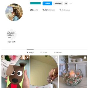 15K Handicraft DIY Instagram Account for sale