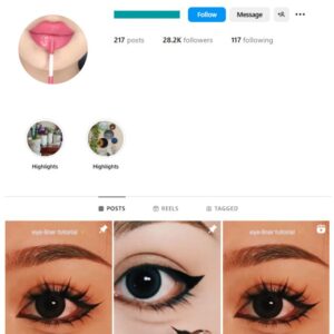 28K Women's Makeup Instagram Account for sale