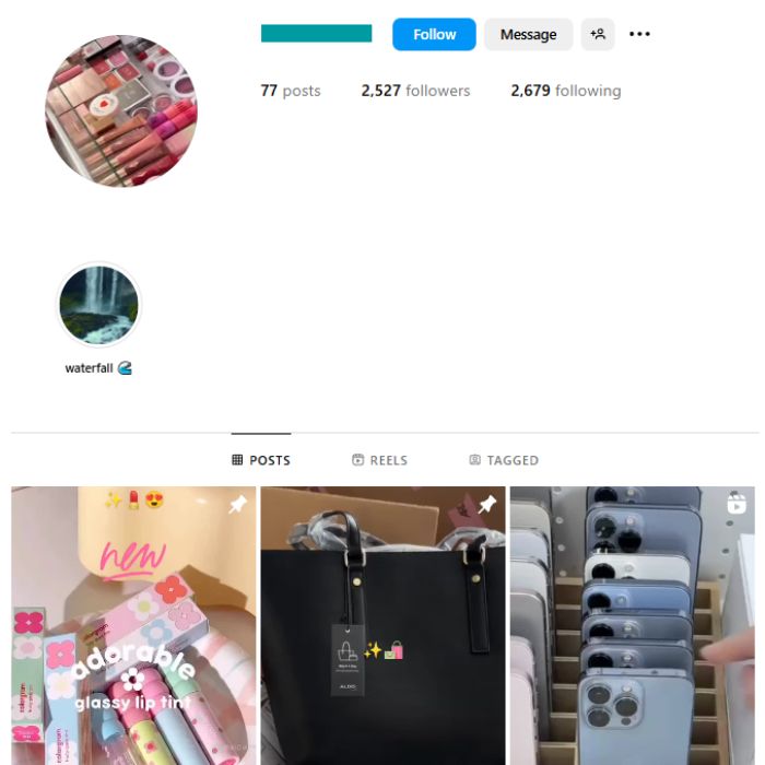 2K Beauty Makeup Instagram Account for sale