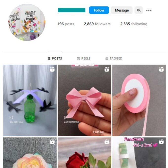2K Papercraft DIY Instagram Account for sale
