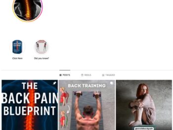 300K Fitness Back Pain Instagram Account for Sale