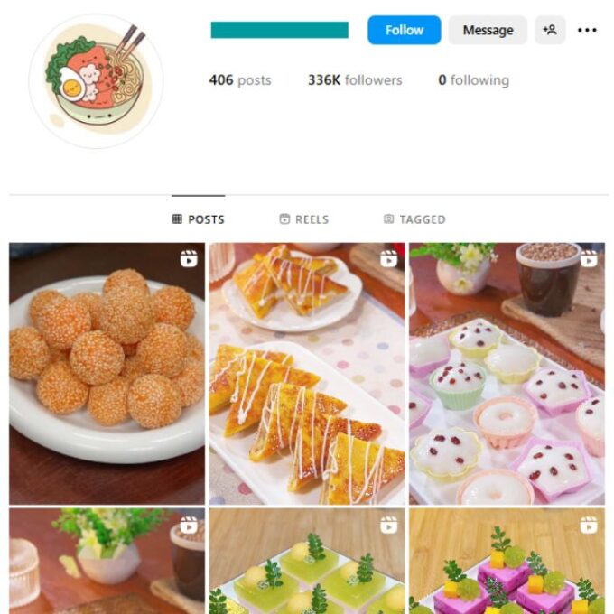 330K Food Nutrition Instagram Account for sale