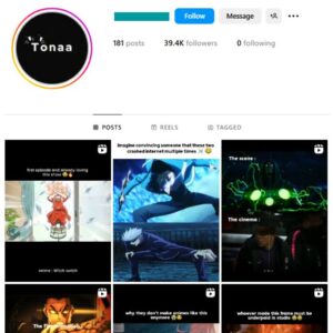 39K Anime Clips Instagram Account for sale
