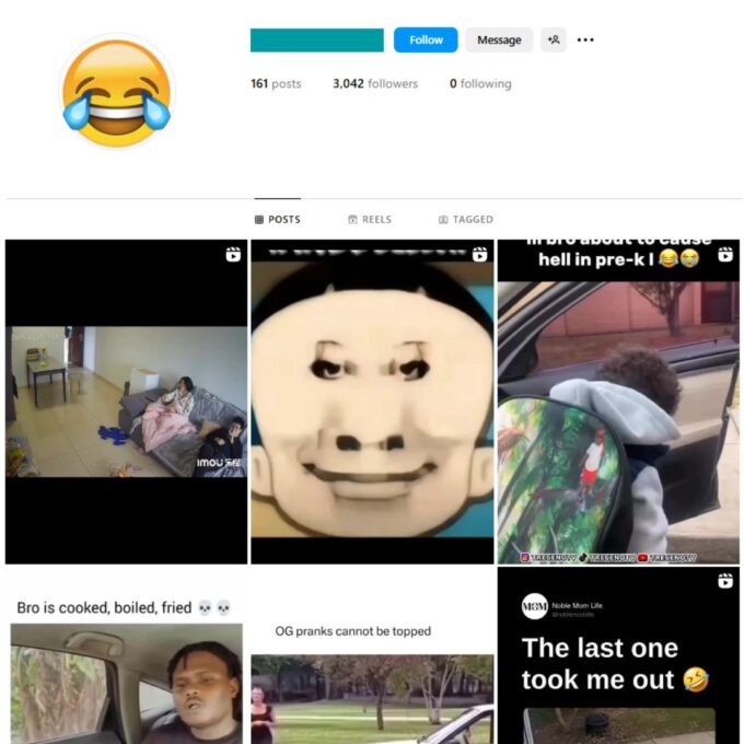 3K Funny Fails Instagram Account for Sale