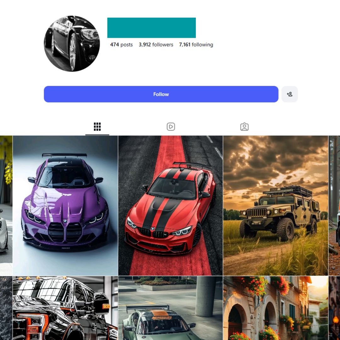 3K Luxury Cars Instagram Account for Sale