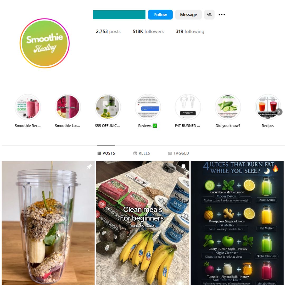 510K Healthy Food Instagram Account for Sale