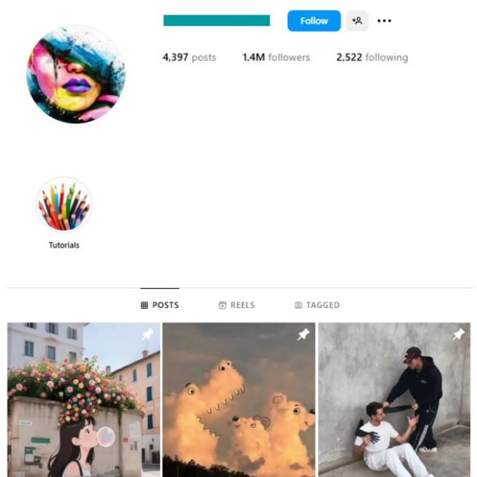 1.4M Viral Art Instagram Account for sale