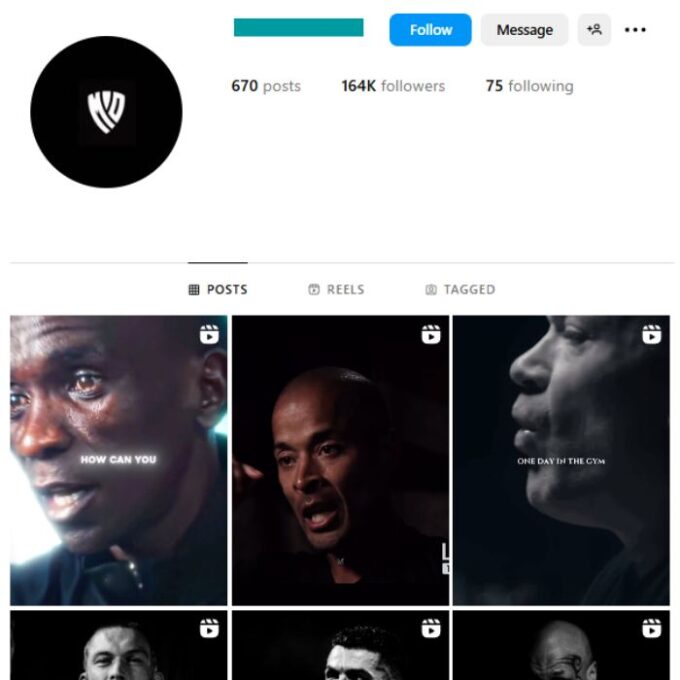 160K Entrepreneur Motivation Instagram Account for sale