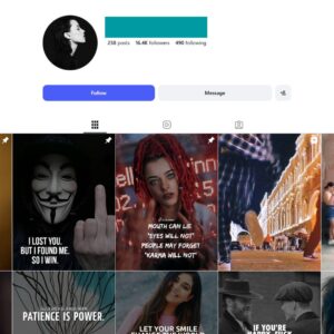 16K Motivation Mindset Instagram Account for Sale
