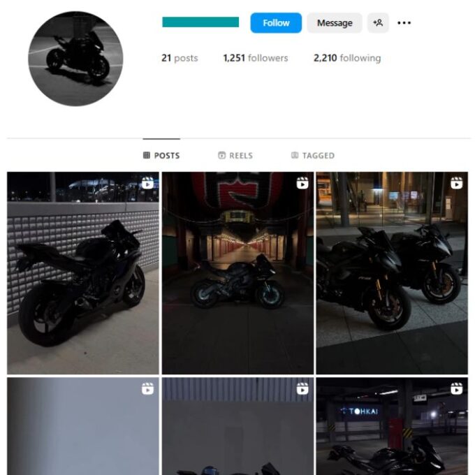 1K Bikes Racing Instagram Account for sale
