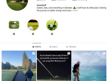 1K Golf Sports Instagram Account for sale