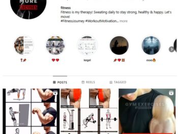 1K Gym Workout Instagram Account for sale