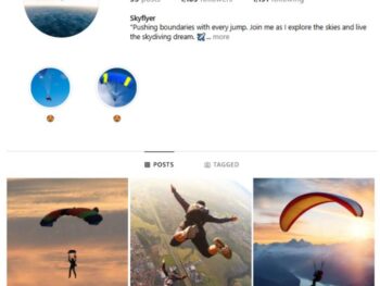 1K Skydiving Adventure Instagram Account for sale