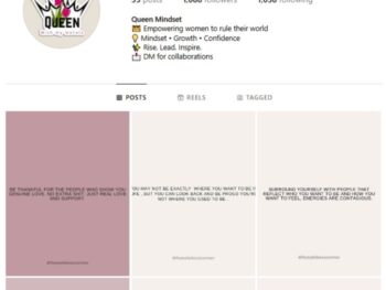 1K Women's Motivation Instagram Account for sale